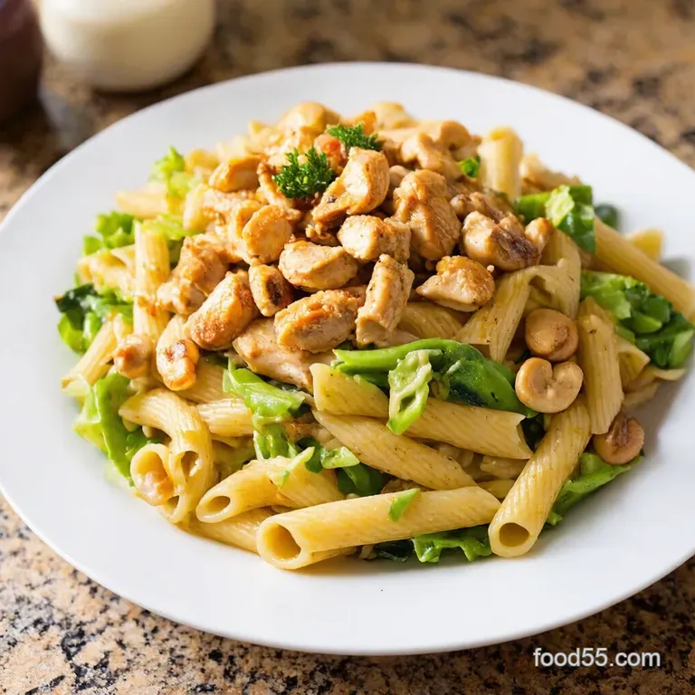 Cashew Chicken Pasta Salad A Taste of Asia with a Twist presentation