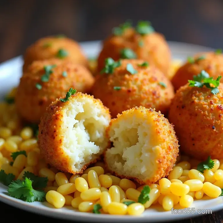 Cauliflower Rice Arancini Golden Cheesy Cauliflower Rice Balls
