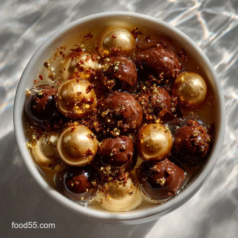 New Year Party Dessert Recipe with Champagne and Chocolate