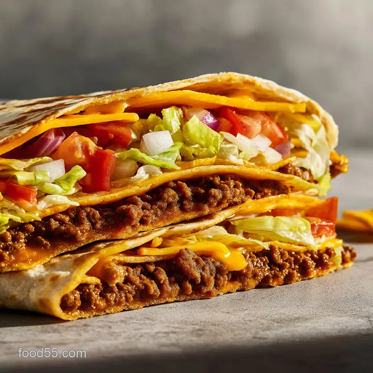 Cheeseburger Crunch Wrap Supreme A Homemade Taco Bell Throwdown presentation