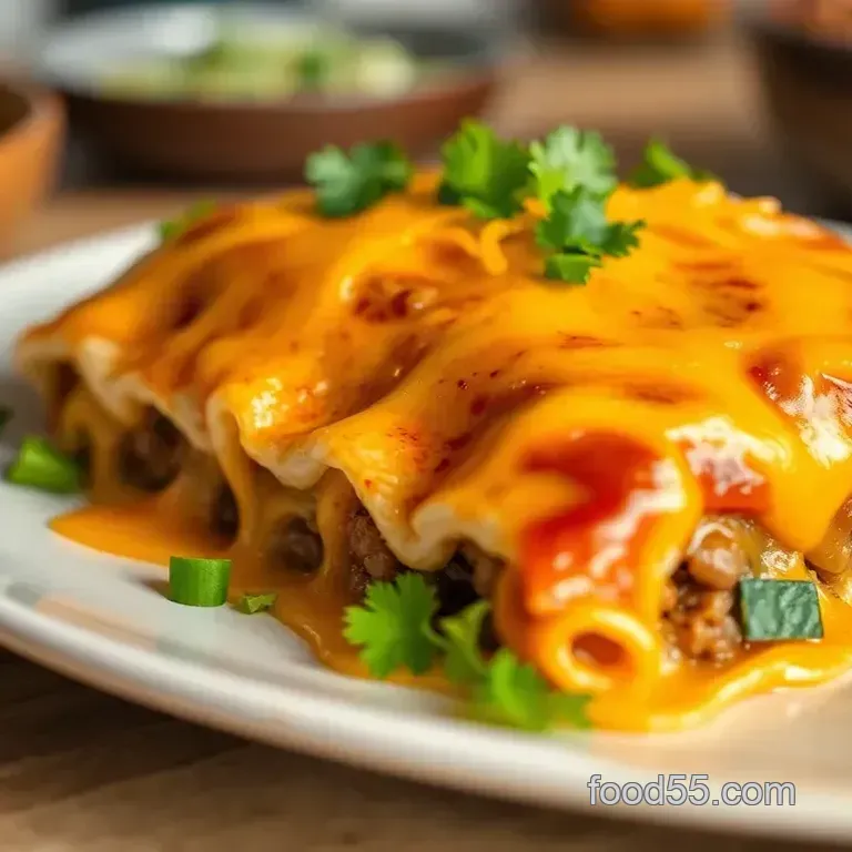 Cheesy Beef Enchilada Fiesta!