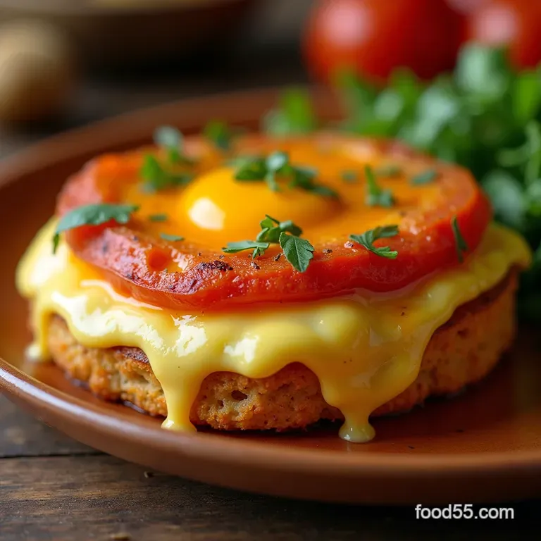 The Allday Brekkie Cheesy Tomato Egg Melts presentation