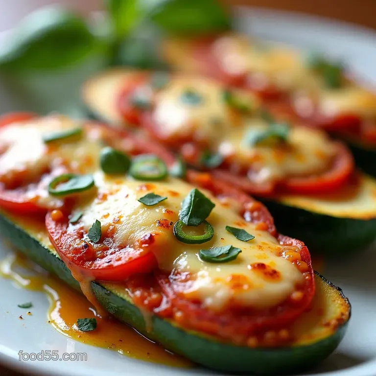 Cheesy Zucchini Boat Pizza Bites