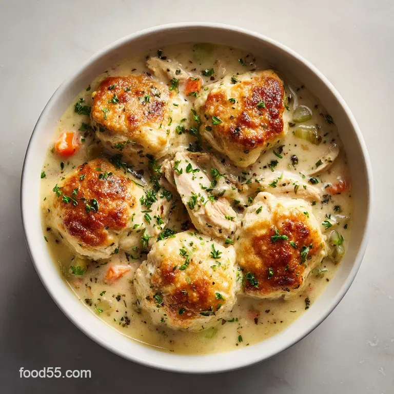 Chicken and Dumplings with Biscuits