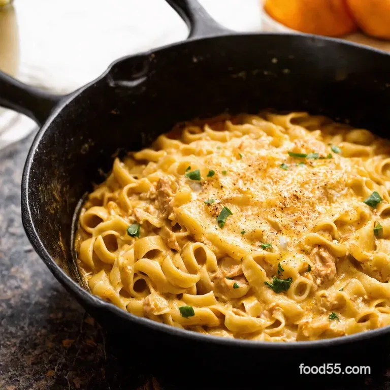 Chicken Pot Pie Noodle Skillet Creamy Onepan Comfort presentation