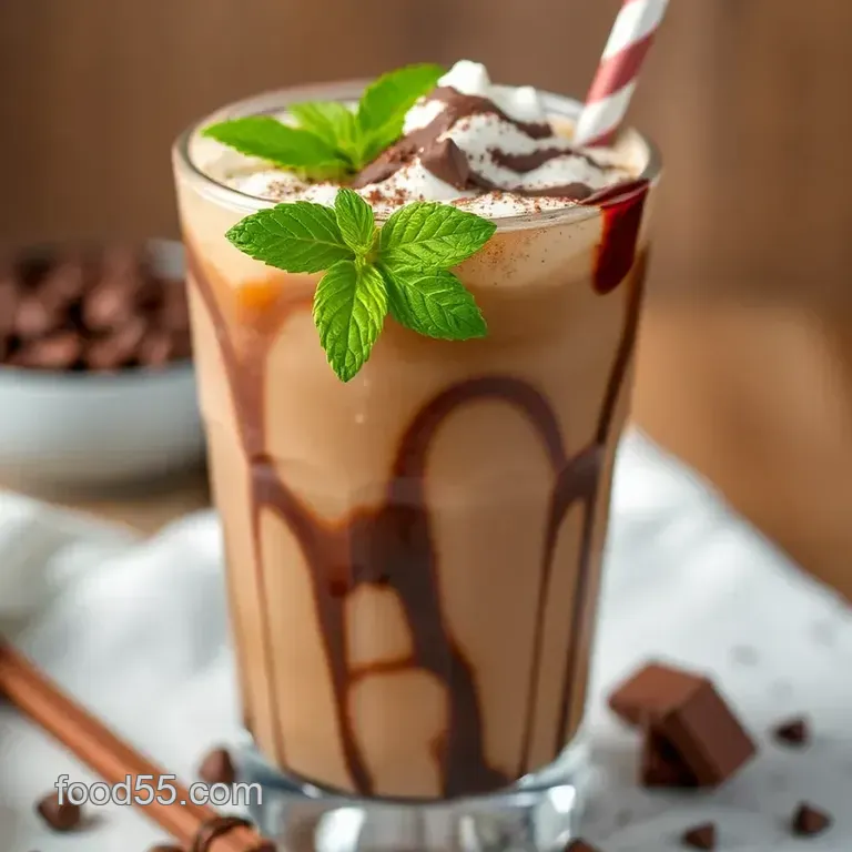 Chill Iced Mochaccino with Rich Chocolate presentation