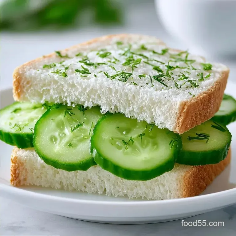 Chilled Cucumber Salad Sandwiches with Dill