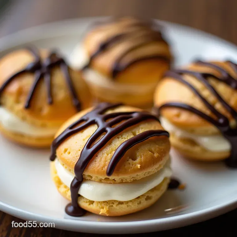 Golden Tide Macaroons with Dark Chocolate Drizzle