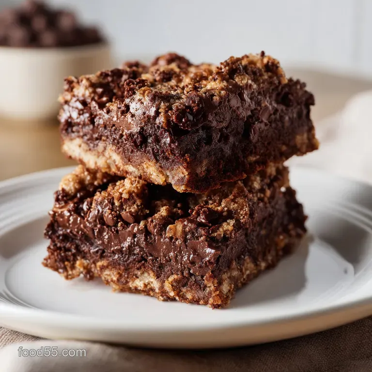 Cake Mix Recipes: Fudge Crumb Bars Miracle presentation