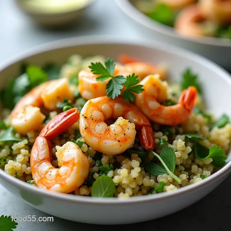 CilantroLime Quinoa Bowls with Garlicky Shrimp