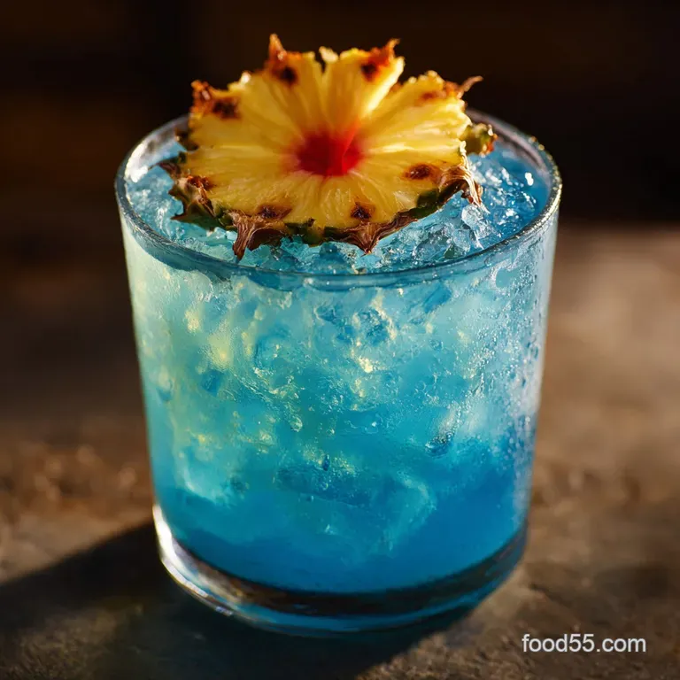 Blue Hawaiian Drink: the Ultimate Classic Cocktail presentation