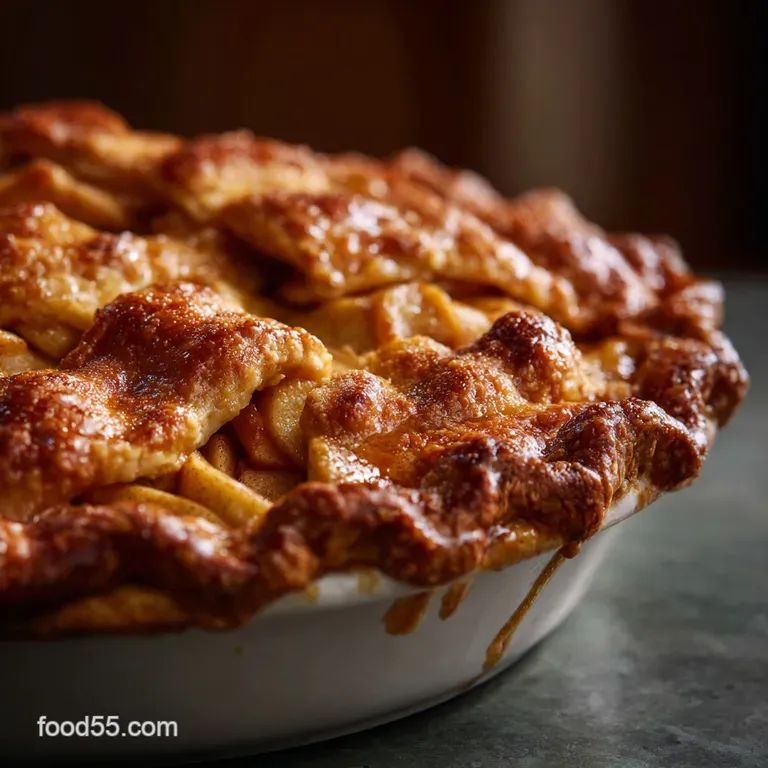 Apple Pie Recipe: the Quintessential Flaky Crust Bramley Apple Filling presentation