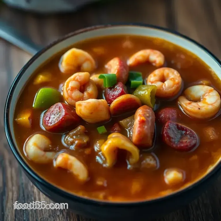 Classic Cajun Gumbo - A Taste of Louisiana presentation