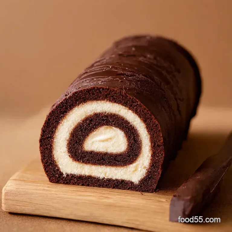 Classic Chocolate Swiss Roll Chocolate Jelly Roll