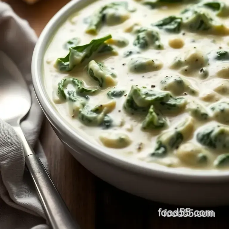 Classic Creamed Spinach: A Velvety Delight presentation