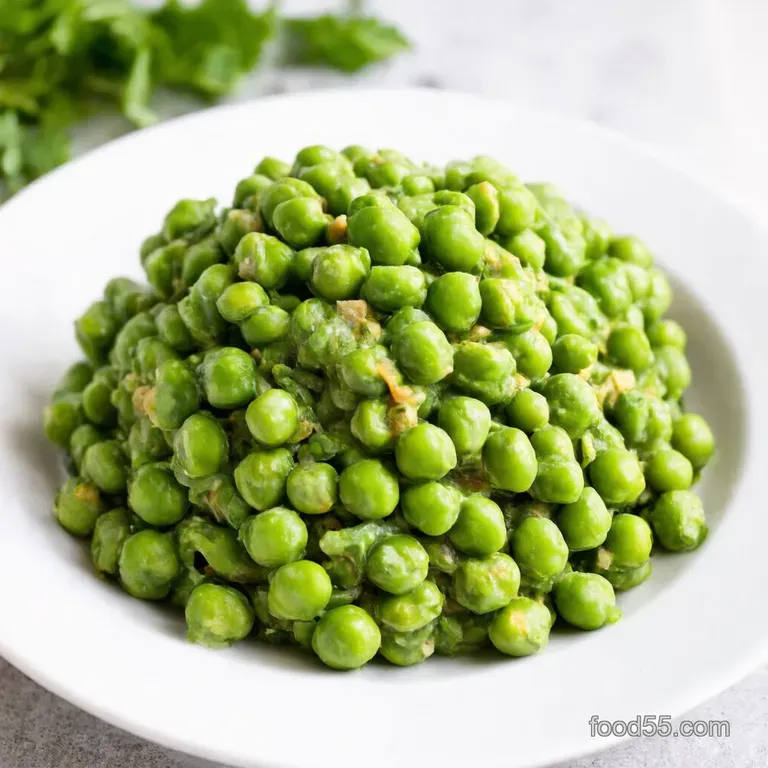 Classic Creamy Pea Salad presentation