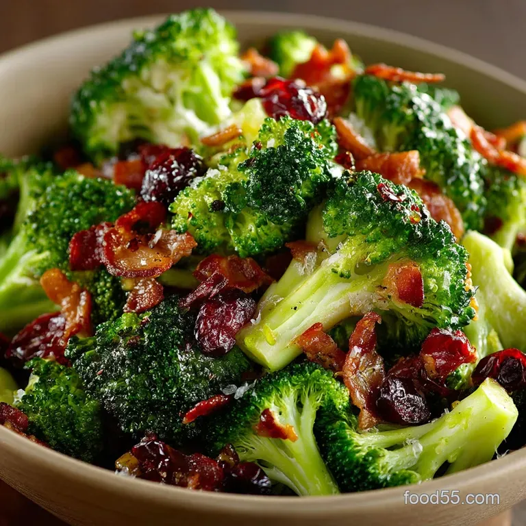 Ultimate Crunchy Broccoli Salad Recipe with Bacon and Cranberries