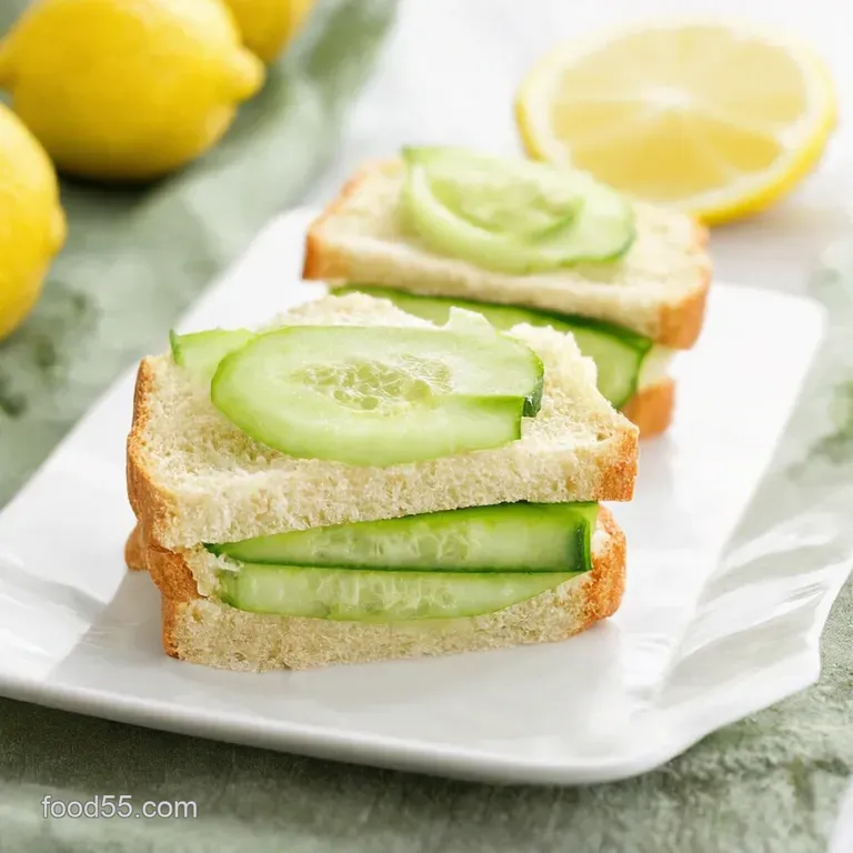 Classic Cucumber Tea Sandwiches Light LemonHerb