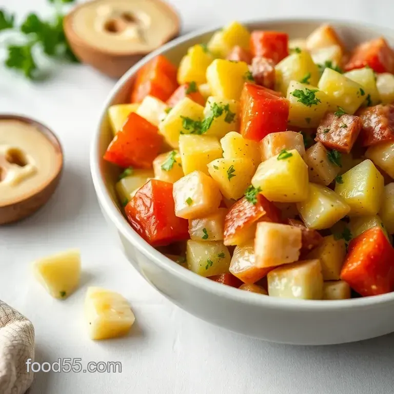 Classic German Potato Salad (with a Smoked Paprika Kick!) presentation