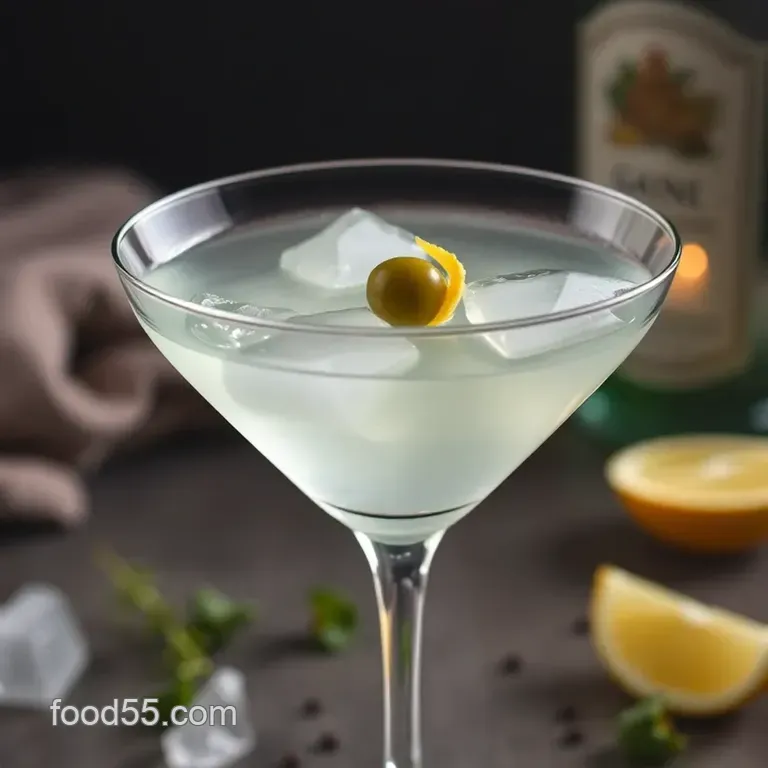 Classic Gin Martini Recipe presentation