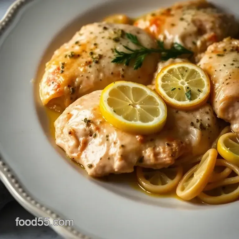 Classic Lemon Chicken Piccata presentation