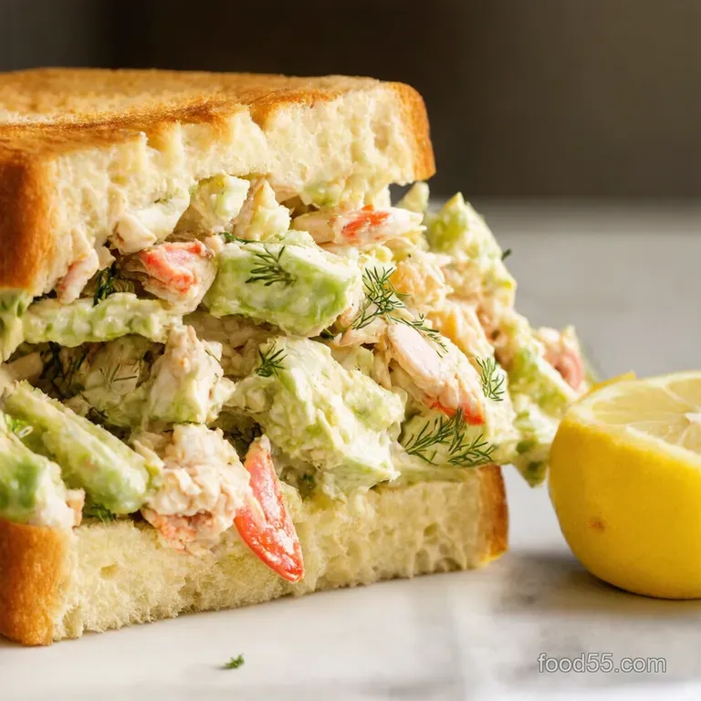 Classic Lemondill Crab Salad with Crunchy Celery presentation