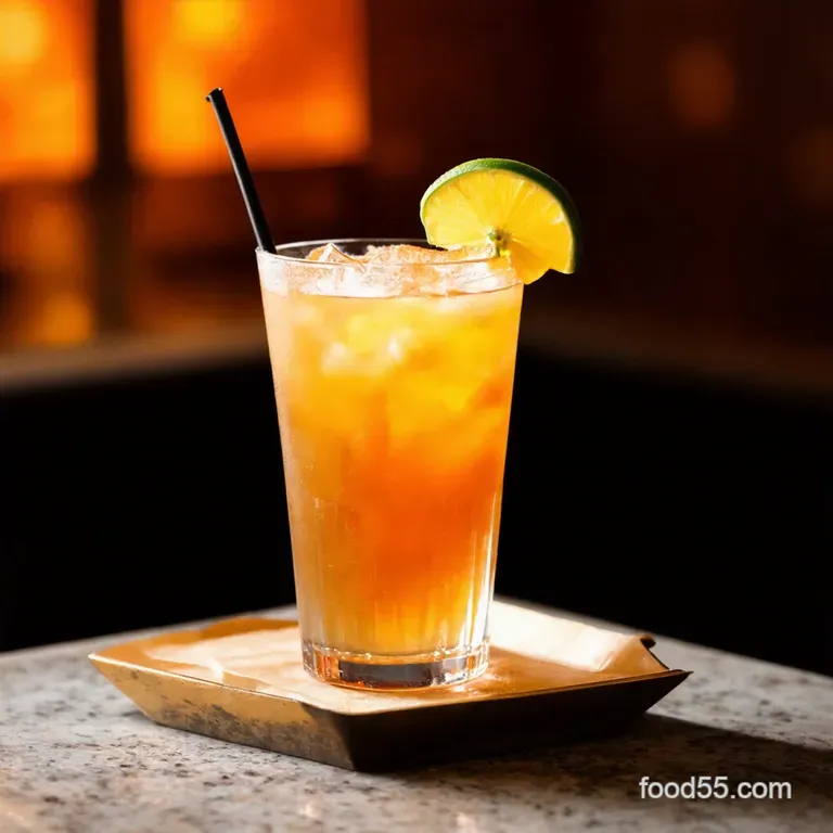 Classic Mai Tai Trader Vicstyle Tiki Cocktail presentation