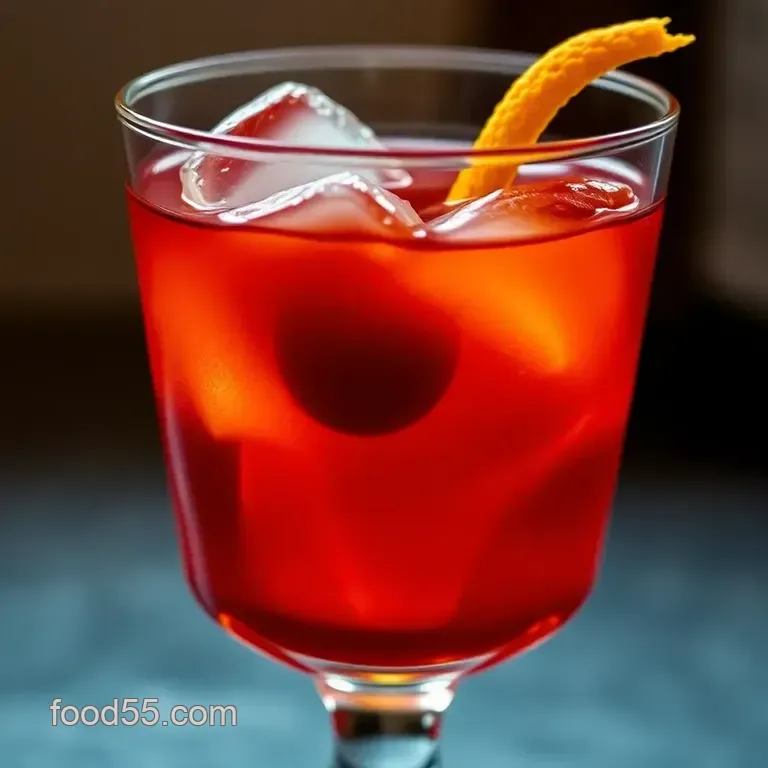 Classic Manhattan Cocktail presentation