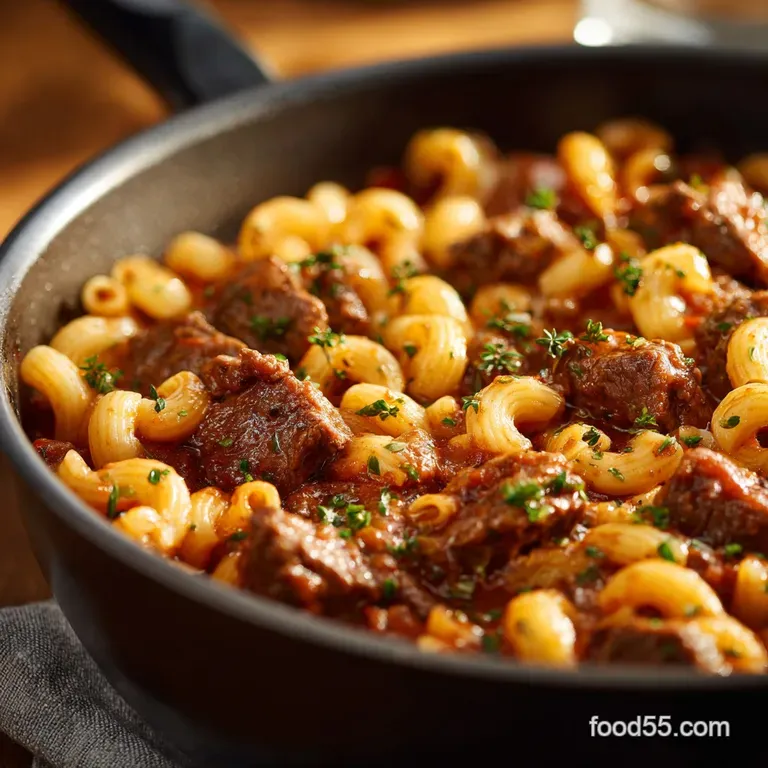 Our Proper Old Fashioned Goulash with Ground Beef and Macaroni presentation