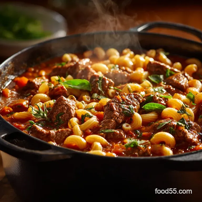 Our Proper Old Fashioned Goulash with Ground Beef and Macaroni