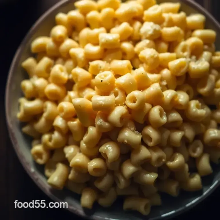 Classic Old-Fashioned Mac and Cheese presentation