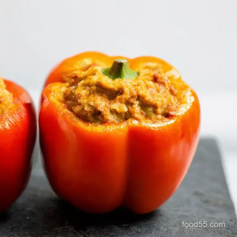 Classic OvenBaked Stuffed Bell Peppers Beef Rice Tomato