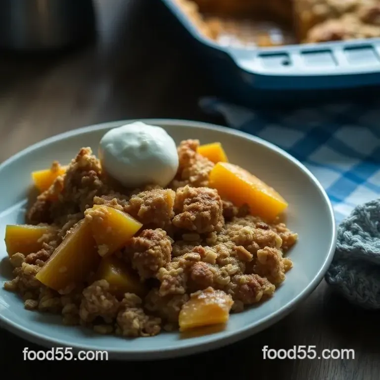 Classic Peach Crumble: a Sweet Summer Delight presentation