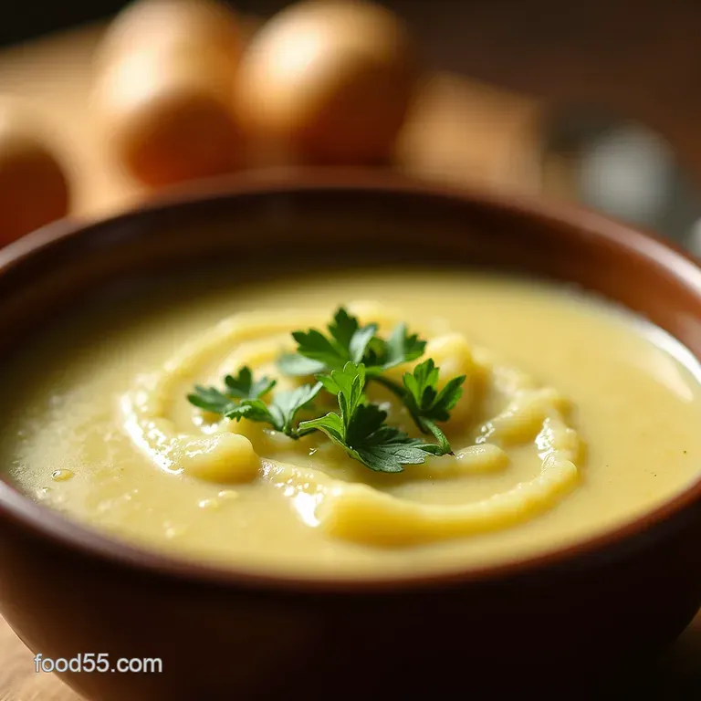 Classic Potato Leek Soup Creamy Leek Potato Potage presentation