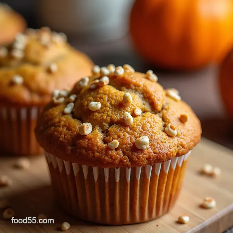 Classic Pumpkin Spice Muffins with Cinnamon Streusel presentation