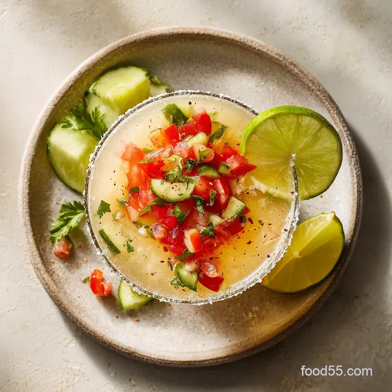 A tall, clear glass showcases a perfectly chilled margarita, its icy surface topped with a vibrant lime wedge and salt rim.