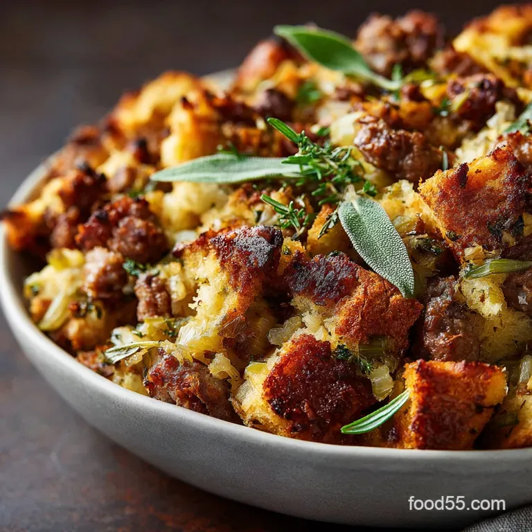 Sausage Stuffing Casserole: The Butchers Classic Sage and Onion Recipe