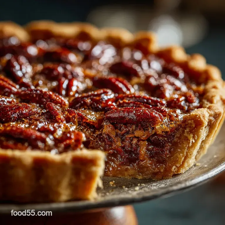 Southern Pecan Pie: the Classic Recipe for a Flaky Crust Gooey Filling presentation