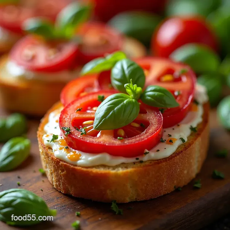 Classic Tomato Basil Bruschetta presentation