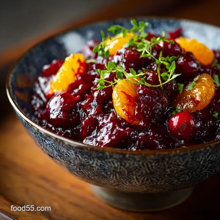 Christmas Cranberry Sauce: the Spiced Clementine Compote Recipe presentation