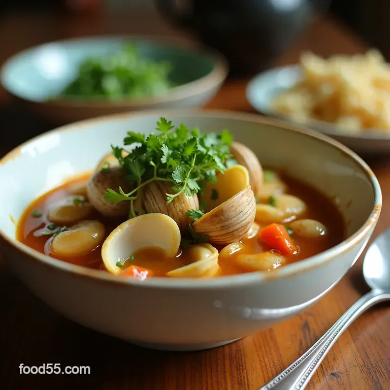 Coconut Broth Clams with Lemongrass Thaiinspired Steamed Clams presentation