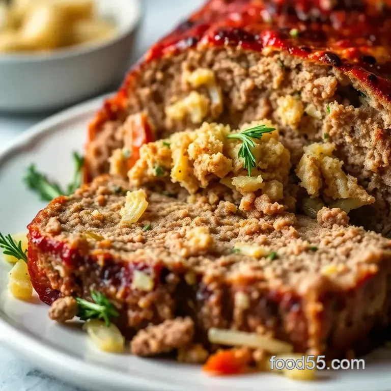 Comforting Stuffing Stuffed Meatloaf presentation