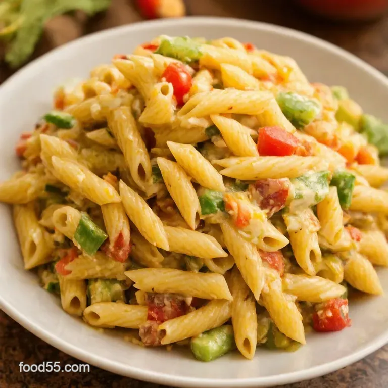 Cowboy Pasta Salad Hearty Texmex Pasta Toss presentation