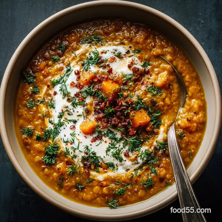 Butternut Lentil Stew with Creamy Coconut Milk A Cozy Hug in a Bowl