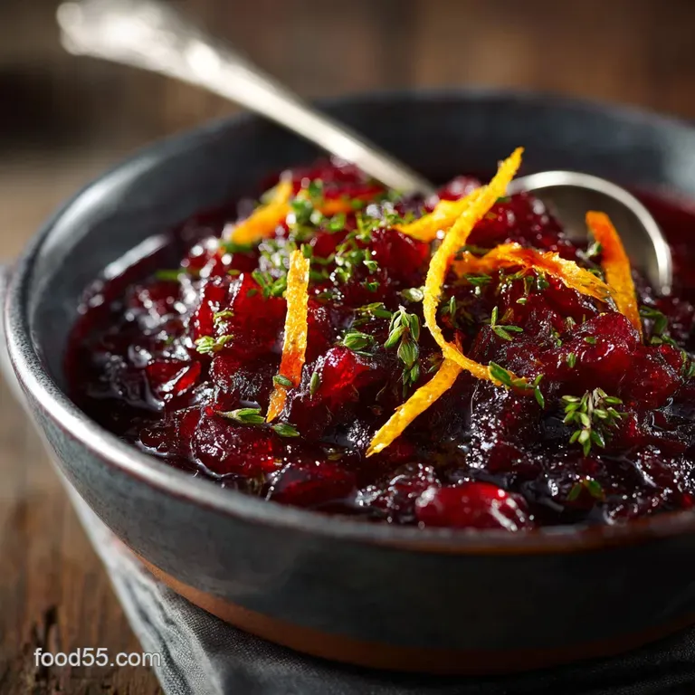 Cranberry Sauce with Orange: the Proper Aromatic Christmas Relish presentation