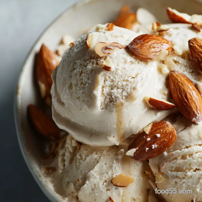 Almond Milk Ice Cream Recipe: the Creamy Vegan Almond Dream presentation