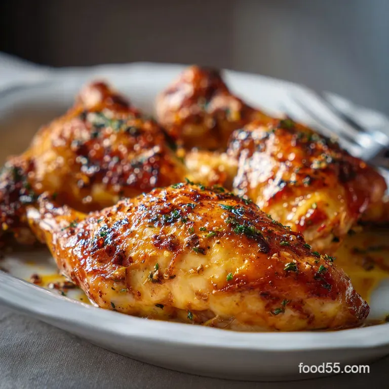 Creamy Oven Baked Chicken Thighs