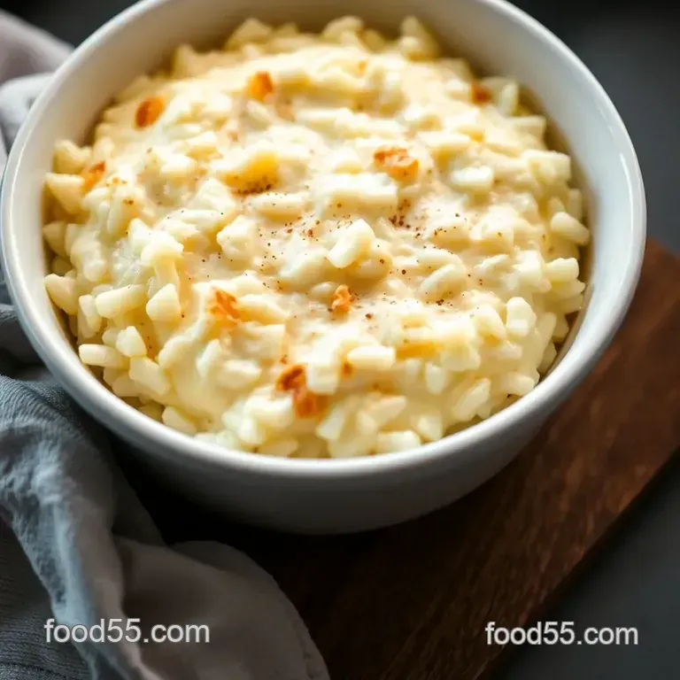Creamy Baked Rice Pudding with a Touch of Nutmeg presentation