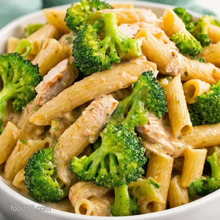 Creamy Chicken Broccoli Pasta Salad a Crowdpleaser presentation