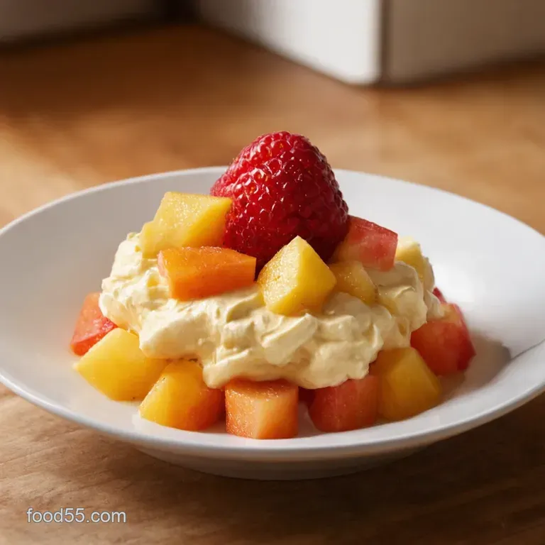 Creamy Classic Delicatessen Fruit Salad presentation